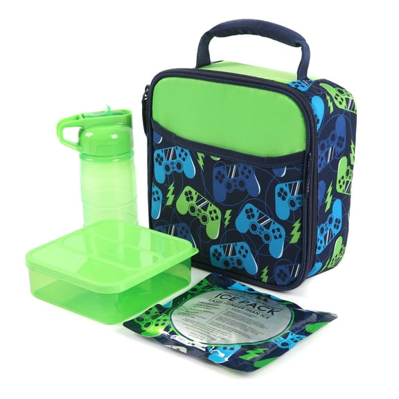Arctic Zone Video Game Tangle Green Lunchbox Combo, Includes food container, water bottle and ice pack