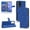 Blue, variant on For TCL 40SE Skin Feel Magnetic Flip Leather Phone Case For TCL 40SE