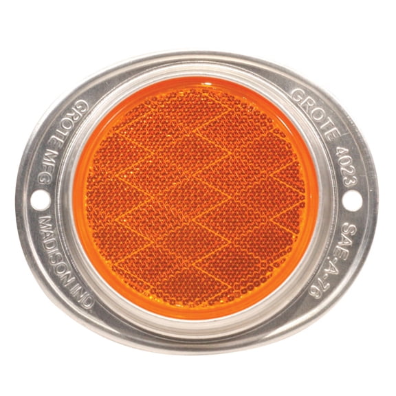 Grote 40233 Yellow Aluminum Two-Hole Mounting Reflector