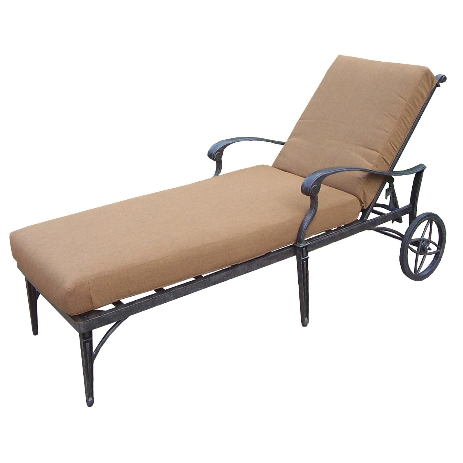 Oakland Living Belmont Aluminum Chaise Lounge with Wheels - Walmart.com