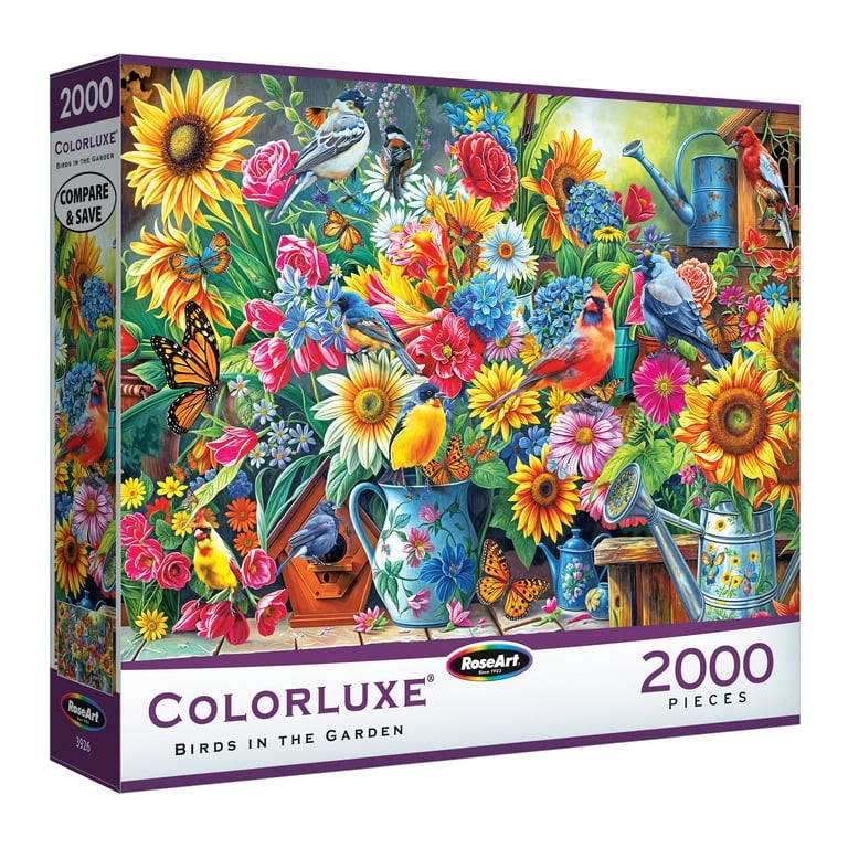 RoseArt Colorluxe 2000-Piece Birds in the Garden Adult
