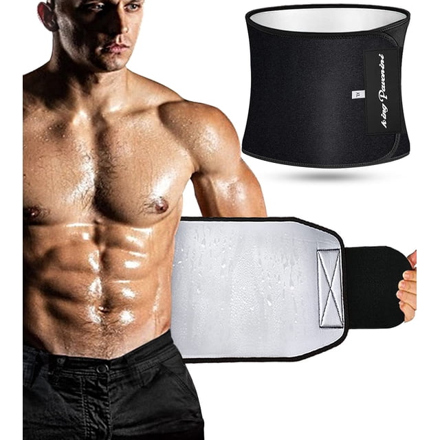 Cinturón de sudar Waist Trainer KingPavonini para el estómago, color negro