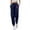 Navy, variant on Sweatpants Women Bow Print Straight Leg Pants Casual High Waist Drawstring Sweatpants Loose Black L