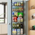 thumbnail image 1 of Organizador Delamu para puertas de despensa, ajustable, metal, 6 niveles, negro, 1 of 9