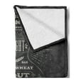 thumbnail image 2 of Alcohol Soft Flannel Fleece Throw Blanket, Bottle of Beer with Hand-Drawn Lettering of Stout Pale Ale Lager Wheat, Cozy Plush for Indoor and Outdoor Use, 50" x 70", Black and Eggshell, by Ambesonne, 2 of 5