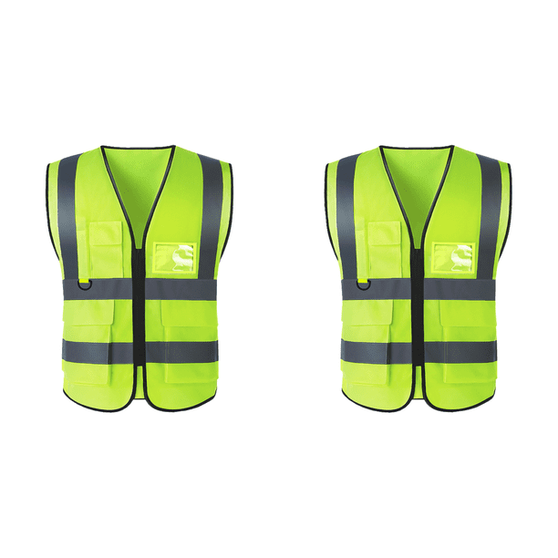 Chaleco Reflectante Seguridad Con Reflectantes para Trabajadores Conductores (multibolsillos)