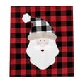 thumbnail image 2 of BSJJY Plaid Christmas Chair Covers, Black and Red Snowman Santa Chair Back Covers Fabric Christmas Chair Slipcovers for Xmas Kitchen Dining Room Decor, 1PCS, 2 of 2