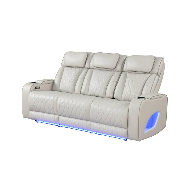 Fortuner Modern 2PC Livingroom Set Made with faux leather & Wood