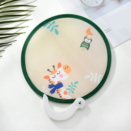 

Cheers US 2pcs Round Japanese Style Folding Fans Hand Fan for Wedding Party and Personal Decoration