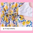 thumbnail image 4 of URMAGIC Child Girls 3 Pieces Floral Bikini Set and Kimono Bathing Suit Swimsuit,Yellow Lemon, 4 of 9