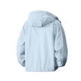 thumbnail image 5 of SEMPAI Water Proof Jacket for Women Windbreaker Jacket Women Hooded Casual Long Sleeve Coat with Pocket Loose Full Zipper Fitness Suit Blue XL, 5 of 6
