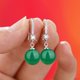 thumbnail image 1 of Joyas Pendientes de gota de agua con colgante de perla ovalada Pendientes de novia Pendientes, 1 of 5