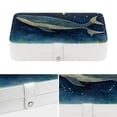 thumbnail image 4 of Whale PU Leather Jewelry Box Display Case with Removable Compartment and Bracelet Holder - Portable Storage Container, 4 of 6