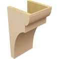 thumbnail image 5 of 9"W x 9"D x 18"H Wide Yorktown Rough Cedar Woodgrain TimberThane Corbel, Primed Tan, 5 of 6