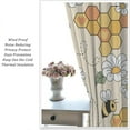 thumbnail image 5 of Bee Curtain Cute Bees White Flowers Hive Pattern Blackout Print Rod Pocket Window Drapes for Bedroom Living Room 42x54in, 5 of 6