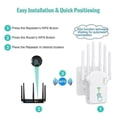 thumbnail image 4 of 5G 1200Mbps Wireless WiFi Repeater WiFi Signal Repeater 2.4G 5.8G Dual-Band Wi Fi Extender 6 Antenna Network Amplifier WPS Router 2024 New, 4 of 5