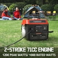 thumbnail image 3 of PowerSmart Génératrice Portable 1200 W, Génératrice à Onduleur à Essence, Usage Extérieur/camping, 3 of 6