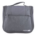 thumbnail image 2 of Bolsa de maquillaje con gancho para colgar, para cosméticos y artículos diversos, organizador de artículos de tocador de viaje gris, 2 of 8