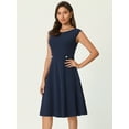 thumbnail image 3 of DARING DIVA Sleeveless Summer A-Line Casual Dress S Navy Blue, 3 of 6