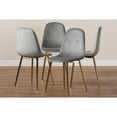 thumbnail image 6 of Baxton Studio Elyse Glam and Luxe Grey Velvet Fabric Upholstered Gold Finished 4-Piece Metal Dining Chair Set, 6 of 7