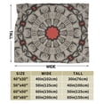 thumbnail image 5 of Retro Mysterious Symbolic Pattern Throw Blanket, Anti-Pilling Ultra-Soft Micro Fleece Cover Blanket for Bed Sofa, for All Seasons, 50"x40", 5 of 9