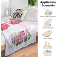 thumbnail image 4 of Flamingo Blanket Gifts - 60x50 Inches Aesthetic Throw Blanket for Women & Girls - White Soft Fuzzy Blankets for Bed, Couch & Travel, Gifts for Flamingo Lovers, 4 of 6