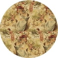 thumbnail image 1 of Ahgly Company Machine Washable Indoor Round Transitional Saffron Yellow Area Rugs, 8' Round, 1 of 7