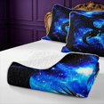 thumbnail image 4 of Manfei Neon Dragon Animals Twin Quilt Set,Retro Cloud Starry Sky Twin Coverlet Set,Blue Black,2pcs,1 Bedspread and 1 Pillowcase, 4 of 7