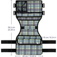 thumbnail image 3 of SupreGear Side Mount Walker Bag, Waterproof Folding Walker Organizer Pouch with Cup Holder, Double-Sided Storage, Plaid Green, 3 of 9
