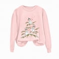 thumbnail image 4 of Towmus Christmas Sweatshirts for Women Fall Casual Crewneck Pullover Tops Funny Snowman Tree Graphic Print Long Sleeve Sweatshirt, 4 of 6
