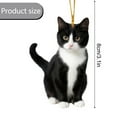 thumbnail image 3 of CoreLiving Realistic Tuxedo Cat Ornament - Lifelike 2D Cat Ornaments for Christmas Tree, Pet Memorial Keepsake Gifts for Cat Lovers, Men and Women, Acrylic Cat Christmas Ornament Decorations, 3 of 9