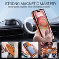 thumbnail image 5 of Ancove for iPhone 11 Pro Magnetic Case,[Compatible with Mag Safe],Shockproof Business PU Leather Ultra Slim Thin Case Cover with Built-in Kickstand for iPhone 11 Pro,Orange, 5 of 7