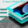 thumbnail image 5 of SUPNICE New Case for iPad 9th/ 8th/ 7th Generation (2021/2020/ 2019), iPad 10.2 Case with Pencil Holder & Kickstand, Anti-Slip 3-Layer Protective Kids Case for iPad 10.2-inch, Black and Turquoise, 5 of 8