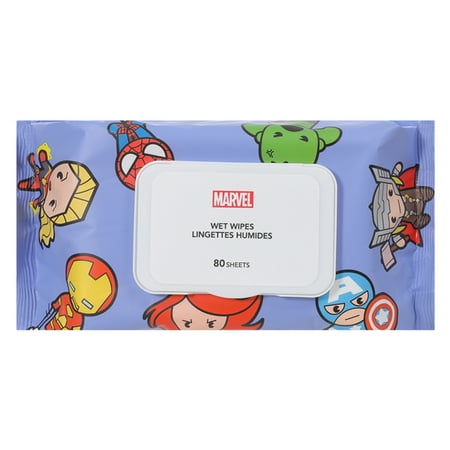 MINISO MARVEL Wet Wipes with Pure Water, Unscented, 80 Sheets - Super