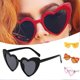 thumbnail image 2 of Women Vintage Heart Shaped Sunglasses Anti-Glare Sun Blocking Glasses for Women Girl, 2 of 5