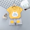 thumbnail image 2 of IROINNID Toddler Kids Clothes Cute Printed Short Sleeve Shorts Cotton Casual Suit for Baby Boys Girls 18-24Months, 2 of 3