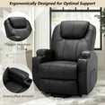 thumbnail image 7 of YODOLLA Power Lift Recliner Chair for Elderly, Electric Lift Chair Sofa with Side Pockets, USB & Type-C Ports, Black,PU Leather, 7 of 7