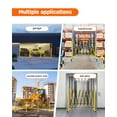 thumbnail image 3 of Expandable Barricade with Wheels 11.5 Feet Long Retractable Metal Traffic Gate Portable Security Barrier Yellow Black for Construction Site Elevator Outdoor Road, 3 of 6