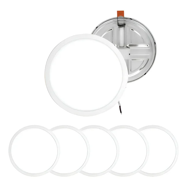 Pack 5 Piezas de Lampara Luminaria Luz Blanca Ajustable 18W 175mm Diametro