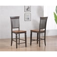 thumbnail image 6 of Sunset Trading Dakota 24-inch Slat Back Barstools Set of 2 Brown-Gray Solid Wood, 6 of 7