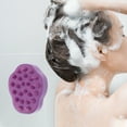 thumbnail image 2 of Unique Bargains 1 Pc Flower Shape Hair Shampoo Brush for Scalp Massage 3.74"x3.15"x2.76" Purple, 2 of 6