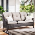 thumbnail image 2 of Bellefurn Outdoor Patio Sofa,Weather Resistant Wicker Patio 3-Seat Couch with Ottomans and Deep Seat Anti-Slip Cushion, Ideal for Porch, Poolside, Deck, 2 of 8