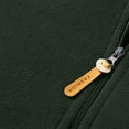 thumbnail image 5 of vdgthytj Jackets for Men Fleece Lined Long Sleeve Full Zip Stand Collar Elastic Cuffs Fall Winter Warm Thick Casual Outwear with Pockets(5X-Large,Green), 5 of 9