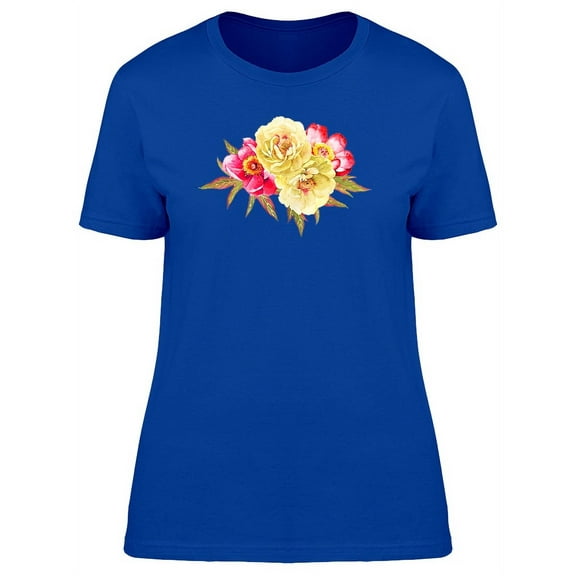 Red & White Wedding Flowers T-Shirt Women -Image by Shutterstock, Female Medium