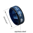 thumbnail image 4 of Fashion 2-Tones Her King Ring, Black Blue, Men's Matching Couples Wedding Band Anniversary Rings for Husband Y1314 (Size 12), 4 of 7