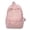 Pink, variant on Solid Color Fashion Backpack for Men Women Large Capacity Casual Daypack for Travel Student School Bag Blue One Size