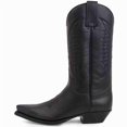 thumbnail image 1 of Men's Classic Western Cowboy Boots, Embroidered Pointed Toe Mid-Calf Boots, Riding Boots with Slip-Resistant Sole Black/Burgundy, 1 of 6