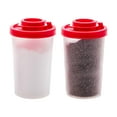 thumbnail image 4 of Salt And Pepper Shakers Moisture Proof,Plastic Salt Shakers,Salt Shaker To Go Camping Picnic Outdoors Kitchen Lunch Boxes Travel Spice Set Clear With Red Covers Lids Plastic Airtight Dispenser,2PCS, 4 of 6