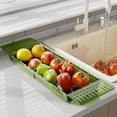thumbnail image 3 of Bandeja de Almacenamiento Telescópica para Lavabo, Estante de Almacenamiento, Bandeja de Baño, Accesorios para Bañera, Estante de Almacenamiento, Esta verde BLESIY bandeja de bañera, 3 of 8