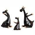 thumbnail image 2 of Wosthever Estante para vino con escultura de alce de 3 uds., soporte para botella de vino de alce de resina, estatua multiusos para botella de vino de alce Kits de equipo de elaboración de vino No.2 Wosthever HA026630-02, 2 of 6
